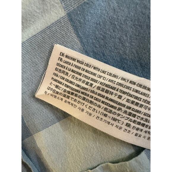 Hollister Light Blue Plaid Button-Up Shirt - Size Medium - Picture 3 of 3